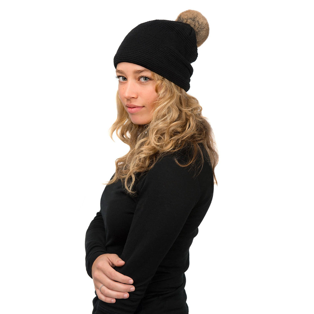 Loren Beanie (Black/Natural) - Nuknuuk